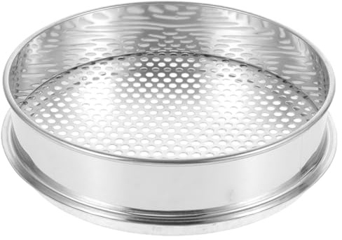 Alasum Setaccio per Terreno in Acciaio Inossidabile con Fori Rotondi da 4mm, Filtro del Suolo Portatile e Versatile per Giardinaggio e Uso Esterno in Spazi Verdi