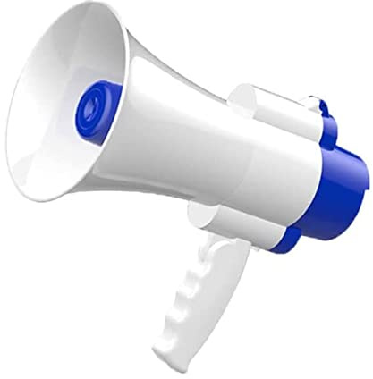 megafon, Megafonhögtalare Megafon Handhållen Inbyggd siren Justerbar volymkontroll Idealisk bullhorn