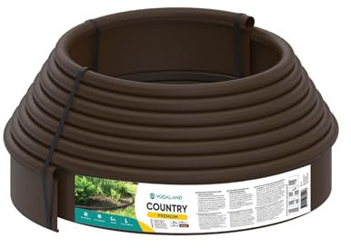 VODALAND - Borduras de Jardin en Plástico Marrón - Rollo de 10 Metros, Altura 110mm | Borduras Duraderas para Delimitar y Embellecer Jardines y Espacios Exteriores