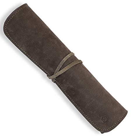 Angus Stoke Coltello da cucina in pelle di alta qualità, grande – Borsa da cuoco – Borsa da cucina Noah (verde oliva)