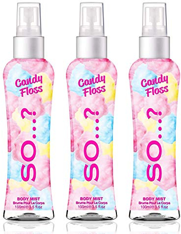 Body Mist By So…? Womens Candy Floss Body Mist Fragrance Spray 100ml Bundle (3 Pack)