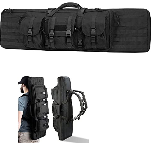 Långt gevärsfodral Taktisk karbingevärsväska Mjukt gevärsfodral Hagelgevärsfodral Skjutväskor för gevär Airsoftfodral Pistolväska Mjuk gevärryggsäck för skytte Jakt (Color : Svart, Size : 140cm)