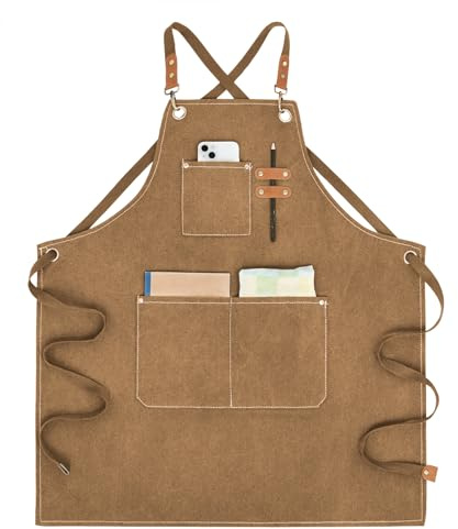 Nanxson grembiule da lavoro regolabile grembiule da barbiere grembiule da cucina grembiule da lavoro con tasche CF3174