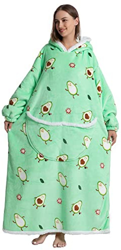 JOREAY Manta de Gran tamaño con Capucha, Manta de Forro Polar Sherpa para Mujeres Adultas y Hombres, Sudadera con Capucha Gigante mullida y cómoda