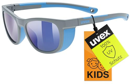 uvex Unisex sportstil 513 sportglasögon, grå matt/spegelblå, en storlek, Grå matt/spegel blå, En storlek