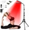 CCDSR Red Light Therapy 60 LEDs Red Infrared Light Device Double-Headed Lamp with Stand 660nm & 850nm Near Infrared Light Lamp with Timer and Eyes Mask at Home for Face and Body (A)