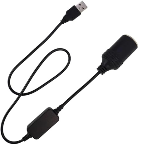 1 adattatore USB C a 12 V per presa accendisigari per auto, 60 cm, adattatore USB C per fotocamera Dash, DVR, GPS e registratore di guida