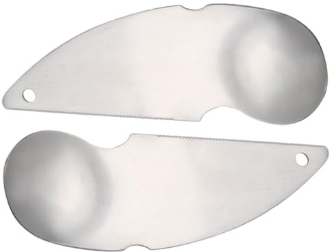 LIGIGWASH Pelador de Kiwis Cuchara de Acero Inoxidable Juego de 2 Unidades para Pelar y Extraer Pulpa Utensilio de Cocina Práctico para Aguacate y Frutas