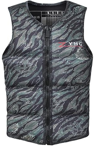WYYHAA Gilet d'Impact en Néoprène pour Homme Wakesurf, Conçu pour Le Wakesurf et Le Skimboard, Idéal pour Le Bateau, Le Rafting, Le Surf et Tous Les Sports Nautiques
