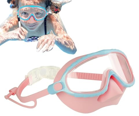 Nudorpn Simglasögon för barn med nässkydd – anti-dimma och UV-skydd, glasögon med öronproppar, poolglasögon | för och flickor 4–16 år, dykning, träning, pool, sport, sommar