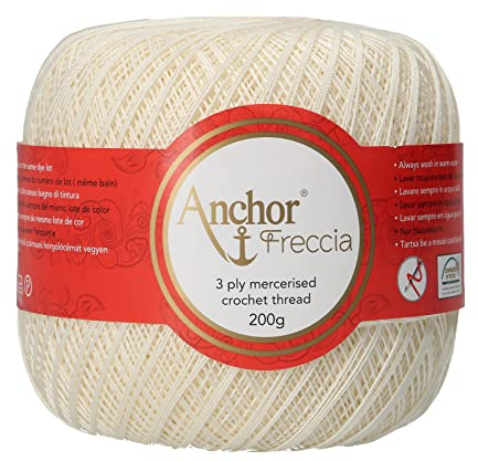 Anchor 4769012-06650 Häkelgarne, 100% Baumwolle, 6650, Stärke 12, 265 Gramm