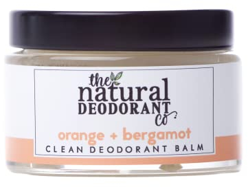 The Natural Deodorant Co, Clean Deodorant Balm Orange & Bergamot 55g, Aluminium Free, Plastic Free, All Day Protection