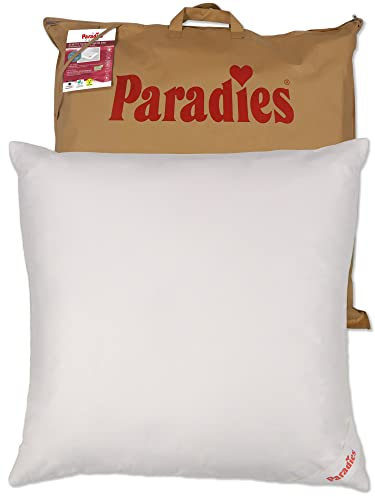 PARADIES Kopfkissen 80x80 2er Set - Softy Top Bio medium, mittelfestes Schlafkissen mit Reißverschluss, veganes Kissen Set 80x80, Öko-Tex 100 Klasse 1