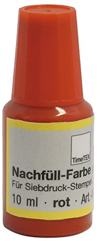 TimeTEX - Farbe für Siebdruck-Stempel Perpetuum 10 ml - rot - Stempelfarbe - 62992