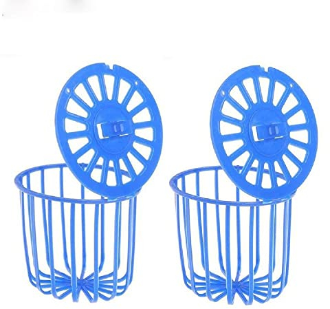 HomeSoGood 2 x Papageien-Futterspender, Käfig-Zubehör, Vogelfutterstation, Obst- und Gemüsehalter, Käfig, Hängekorb, Vogelbedarf, Behälter, Hängekorb (blau)