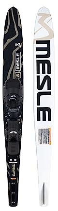 MESLE Monoski Freecarve mit D3 Leverage Blackout Bindung, Slalom Ski, Tunnel Wasser-Ski für ambitionierte Slalom-Fahrer, mit Aluminium Finne