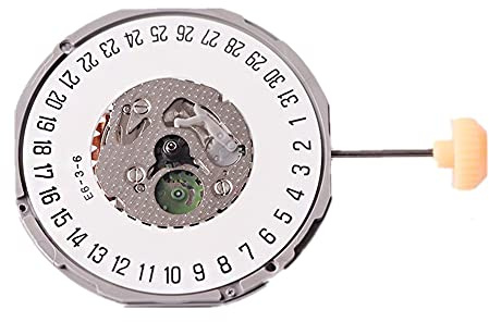 CHICHIYANG Movimiento de reloj de 3 manecillas con vástago de ajuste analógico a las 3/6 en punto con fecha, accesorios de reloj para movimiento Miyota 1M12, Date At 3, Analógico