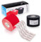 ARTZT thepro Kinesiologisches Tape | Hautfreundlich, Hypoallergen & Wasserfest | Für Sport & Physiotherapie | Material: Baumwolle | Maße: 5m x 5cm | 2er-Set (schwarz/rot)