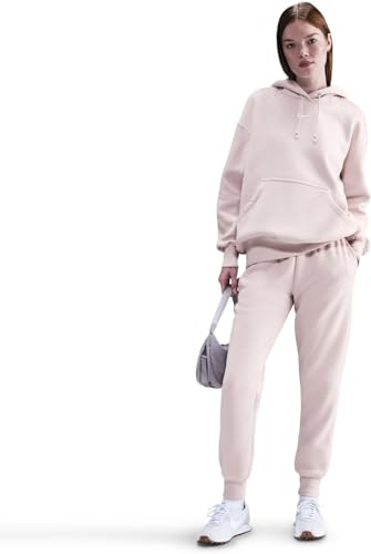 Nike Damen W NSW Phnx FLC Mr Pant Std Trainingshose, Silt Red/Sail, M