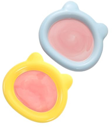 WOONEKY Cuenco de Cerámica para Mascotas Antideslizante, Juego de 2 Piezas Pequeño, Material Cerámico Resistente, para Gatos y Perros Pequeños, Adecuado para Alimentación Diaria