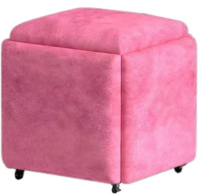 Generico Cubo di seduta impilabile 5 in 1, sedia a cubo con poggiapiedi impilabile, sgabello trasformabile, seduta for piccoli spazi, sala da pranzo, camera da letto(Color 1,45x45cm)
