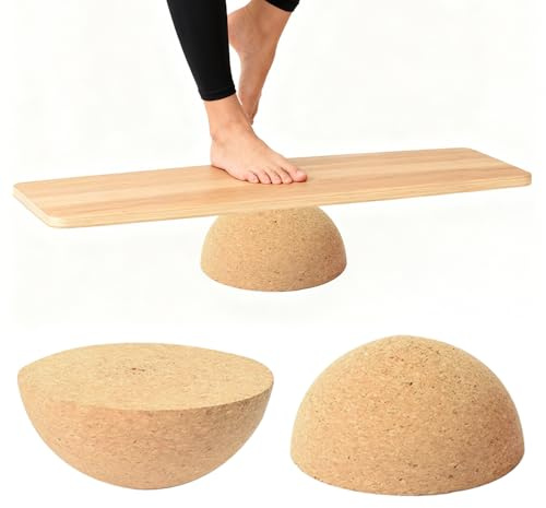 KBIBCK Balance Board de Madera, Kit Completo o Starter, abla de Equilibrio con Rodillo y Accesorios, Surf, Fitness, Rehabilitación, Adultos y Niños