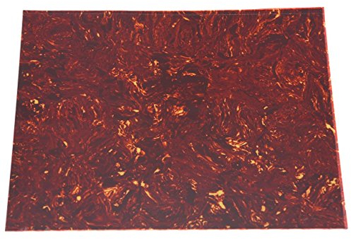 KAISH 25 x 20 cm selbstklebende Kratzplatte für Akustikgitarre, Plektrumschutz, Material Blatt, 10 Farben erhältlich. VintageTortoise