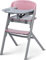 Kinderkraft LIVY Kinderhochstuhl von 6 Monate bis 110 kg, Stuhl für die ganze Familie, Ergonomische Rückenlehne, Minimalistisches niederländisches Design, Rose