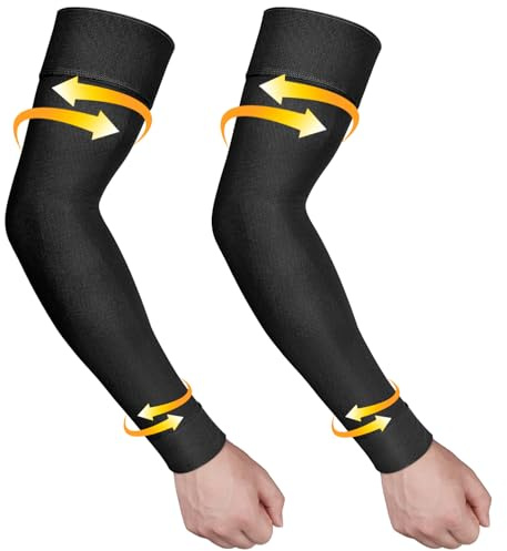 Ailaka Medical Compression Arm Sleeves for Men Women - 20-30 mmHg Lymphedema Compression Sleeves Support for Arms Pain, Swelling, Edema, Post Surgery Recovery, Tendonitis