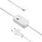 REV Zuleitung, Kabel mit Schalter und Eurostecker Zwischenschalter mit USB-A, 2m, weiß