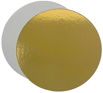 Bases Redondas para Tartas 15cm Ø | Grosor 1 mm | Pack de 10 Oro-Plata | Soporte Expositor para Bizcochos, Pasteles y Dulces en Cartón | Color Dorado y Plateado