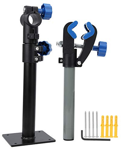 Fuerdich Fahrrad-Reparaturständer, Fahrrad-Wartungs-Montageständer aus Karbonstahl, Wandmontage-Rack, Fahrradständer, Höhenverstellbare Klemme