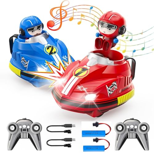 Yangers Fjärrkontroll Bil RC Race Car med Ljus och musik, RC Battle Bumper Car Föräldrar och Barn Interaktion Spel Barn Leksaker för 3+ år, Radiostyrd bil Julgåvor Födelsedag Gåvor för Pojkar Tjejer