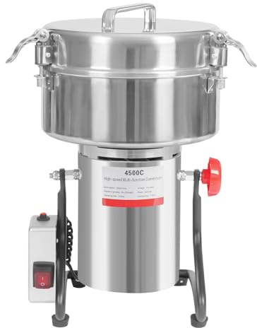 Electric Grain Mill Grinder, 4500g/9.92lb High-speed 30000r/min Food Grinder, 110V 5000W Countertop Grain Mill for Dry Spice Herbs Grains Coffee Rice Pepper (4500g)