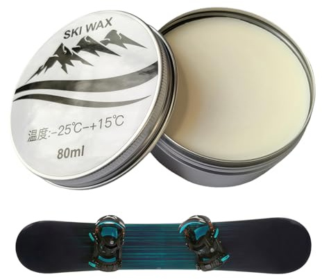 Cera para snowboard, 80 ml, pasta de deslizamiento rápido y sólido, cera de velocidad de snowboard, para deportes de invierno, patinaje, competición, recreación, rendimiento óptimo