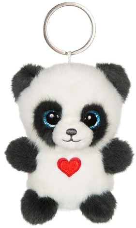 Gipsy Toys – Porte-CLES en Peluche Panda Smoky CUTYDOOS Love Gris Ardoise – 8 CM – Cadeau St Valentin ET FÊTE des Meres