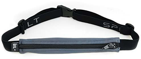 SPIbelt Running Belt Original for Women Men, Phone Holder for Running, Running Fanny Pack, Holder for Phone, Running Waist Pack, Adjustable Waist, [Fits All Phones]. Anthracite with Black Zipper
