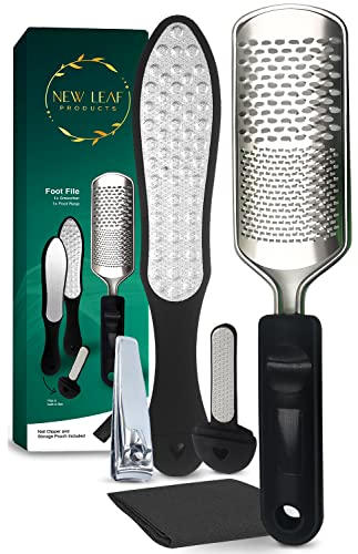 Hornhautentferner – Vollständiges Pediküre Set zur Entfernung von Schwielen – Mit Nagelknipser- und Feile, Fußreibe- und Glätter, Fußcreme – Fußfeilen-E-Book Enthalten