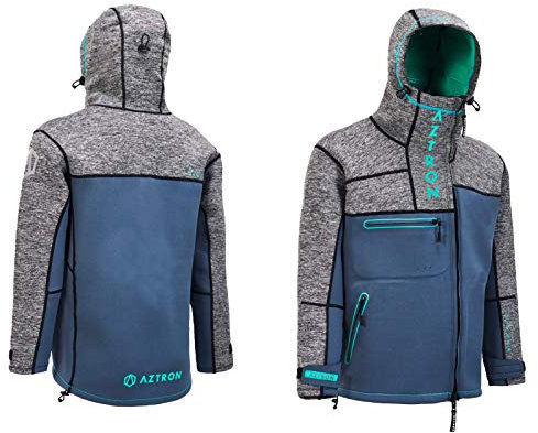 Aztron Chaqueta de neopreno para hombre Neo con capucha, talla XL