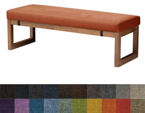 Kimgull Bankauflage Sitzkissen Bank Bankkissen Sitzauflage Sitzpolster Sitzbank Auflage Polster fur Banke Kissen Kissenauflage for Küchenbank Gardenbank Essbank (110X30X5CM Orange)