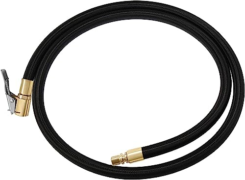 Unifizz Tubo di prolunga per pompa compressore e valvola per pneumatici, adattatore in rame e nylon, 100 cm, per auto, moto, bicicletta, Q40103A
