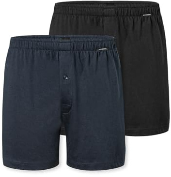 Schiesser Herren 2 Pack Boxershorts Baumwolle Jersey weich Multipack - Jerseyboxer, Sortiert 2_182426, 8