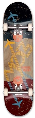 Mob Skateboard Airlines 8,125 komplett – komplett bräda 91 x 21 cm – träbräda av lönnträ – färdigmonterad – skateboard för tonåringar, vuxna, nybörjare, proffs – flygplan Chemtrails