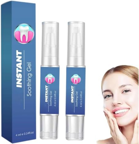 Gel riparatore per denti, Gel per gengive, Rinforzante dello smalto, Trattamento con dentifricio naturale, Penna sbiancante per denti, Alito fresco (2 pezzo)