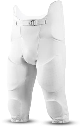 WEARCOG Flex Integrated Youth Fußballhose | 7 gepolsterte Trainingshosen für Jungen mit integrierten Polstern, Weiss/opulenter Garten, Groß