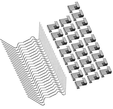 Baoblaze 50 Stück Hohlkammerplatte Befestigung Clips, Greenhouse Glazing Clips Langlebig, Gewächshausklammern Rostfrei, Glazing Wire Clips Z Type, Glazing Wire Clip für Gewächshaus