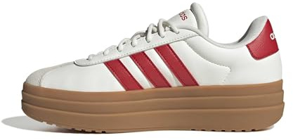 adidas Women's VL Court Bold Shoes, core White/Better Scarlet/Gold met., 5 UK