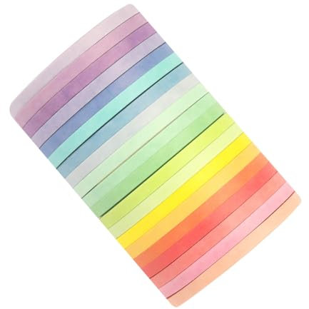 NJCXOLA 20 washi tape,Basic einfarbig 20 Farben diy dekorative Handbuch Band(5m*3mm)