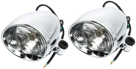 SWOOMEY 2St Motorcykel Dimljus Retro Strålkastare LED Extraljus för Moped Plug And Play Hög Låg Ljusstyrka För Bättre Nattkörning