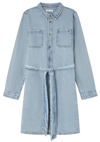 Springfield Midi Denim Shirt Dress with Studs Vestido De Mezclilla, Azul, 44 para Mujer